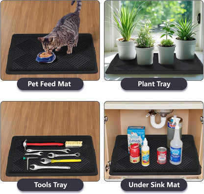 Boot Tray for Entryway, Rubber Mat for Shoe Organizer, 27.5" x16