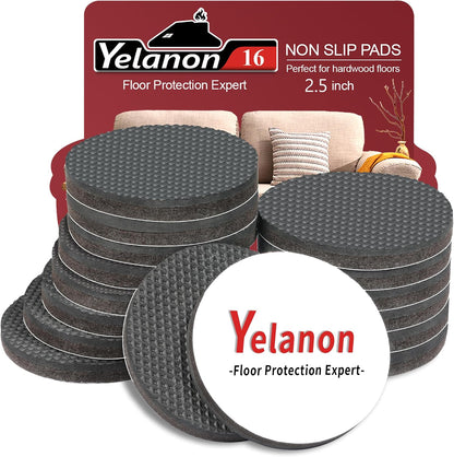 Non Slip Furniture Pads -56 pcs（1+2）” Furniture Grippers, Non Skid Furniture Legs,Self Adhesive Rubber Furniture Feet, Anti Slide Furniture Hardwood Floor Protector for Keep Couch Stoppers