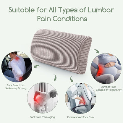 HIGOGOGO Lumbar Support Pillow for Recliner Chair/Accent Chair/Couch, Memory Foam Back Support Cushion for Elderly, Recliner Cushions for Back Rest, Pain Relief, Reading, Washable Cover, Brown