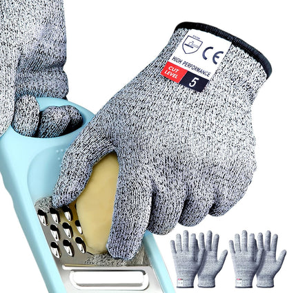 Cutting Gloves, 2 Pairs Cut Resistant Gloves, Cut Proof Gloves Kitchen | Cutting Gloves for Chef, Cut Gloves, Tesuchan