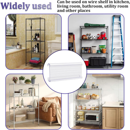 Wire Shelf Label Holders Compatible with Metro 1-1/4in Shelves, ELEMGULY 30 Pack 3in Lx1.4in H Plastic Wire Shelf Label Clips with Label Paper Removable Wire Rack Label Holder Display Clip