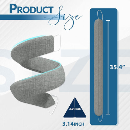 SYIPO Triangle Door Draft Stopper，35.4" Weighted Under Door Draft Blocker Bottom Door Seal Noise & Air，Interior Sound Proof Door Snake Draft Insulation Stopper | Warm in Winter & Cool in Summer，Brown