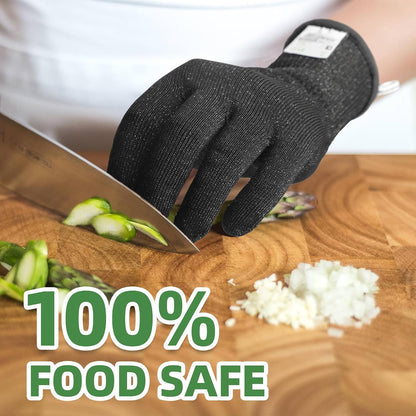 Schwer 2 Pairs ANSI A7 Cut Resistant Gloves, Mandoline Glove for Kitchen, Breathable & Comfortable, Food Grade Cutting Gloves for Meat Cutting, Fish Processing, Carving, and Shelling, PR1509, M