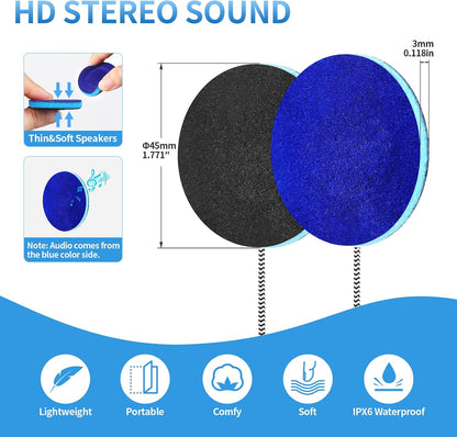 Sleep Ultra Thin Pillow Speakers with Button for Headphones 3.5mm Interface