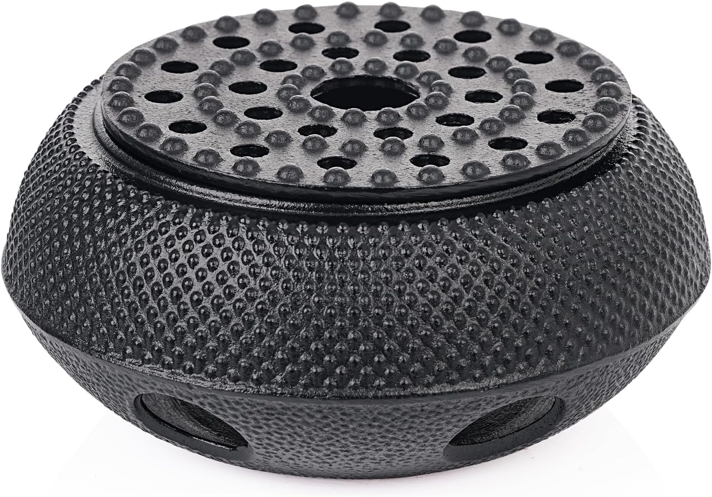 Sungmor Black Cast Iron Teapot Warmer - Base with Candle Holder | Heat Retaining Stand for Tetsubin or Glass & Ceramic Teapots