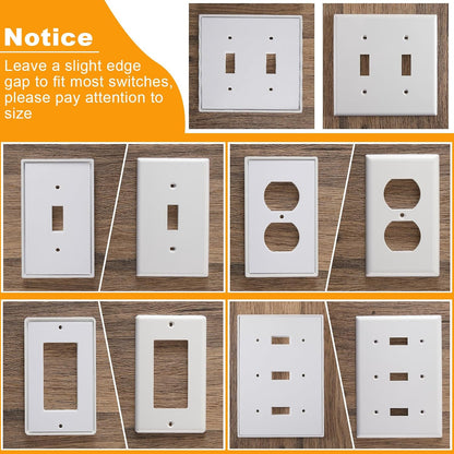Tondiamo 46 Packs Outlet Insulation Pads Wall Plates Sealers for Electrical Save Energy Switch Plate Insulation Weatherproof Foam Switch Sealer