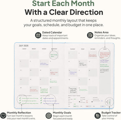 Dated, 2026 Planner, 5.8” x 8.3” - The #1 Productivity Planner to Achieve Your 2026 Goals - Planner 2026-2027 by PRODUCTIVITY STORE (A5, GREY)