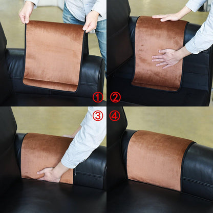 Wanty Velvet Sofa Couch Chair Armrest Soft Caddy Organizer Holder for Remote Control, Cell Phone, Book, Pencil (Black)