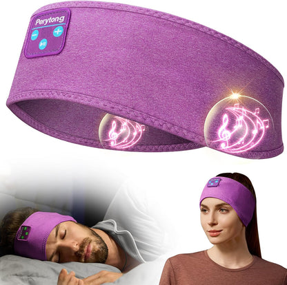 Perytong Sleep Headphones Wireless, Bluetooth Sports Headband Headphones with Ultra-Thin HD Stereo Speakers Perfect for Sleeping,Workout,Jogging,Yoga,Insomnia, Air Travel, Meditation (Grey)