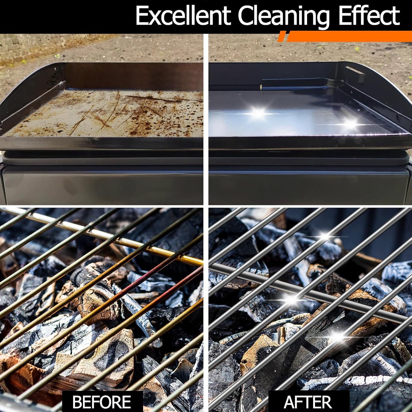 Heavy Duty Griddle Cleaning Brick with Handle | Grill Cleaner for Cleaning Flat top, Pumice Griddle Cleaning Stone Removing Stains for BBQ, Swimming Pool, Sink(5 Pack)