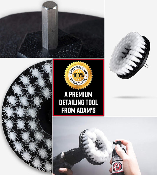 Adam's Polishes Carpet Drill Brush - A Cleaning Tool Attachment For Scrubbing/Cleaning Carpet, Upholstery, Leather Seats & Chairs, Floor Mats, Trunk, Furniture, Interior Boat, RV & Car Accessories