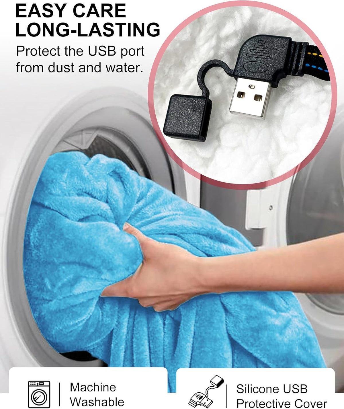 KFUBUO Wearable Heated Blanket Cordless Oversized Hoodie Sweatshirt