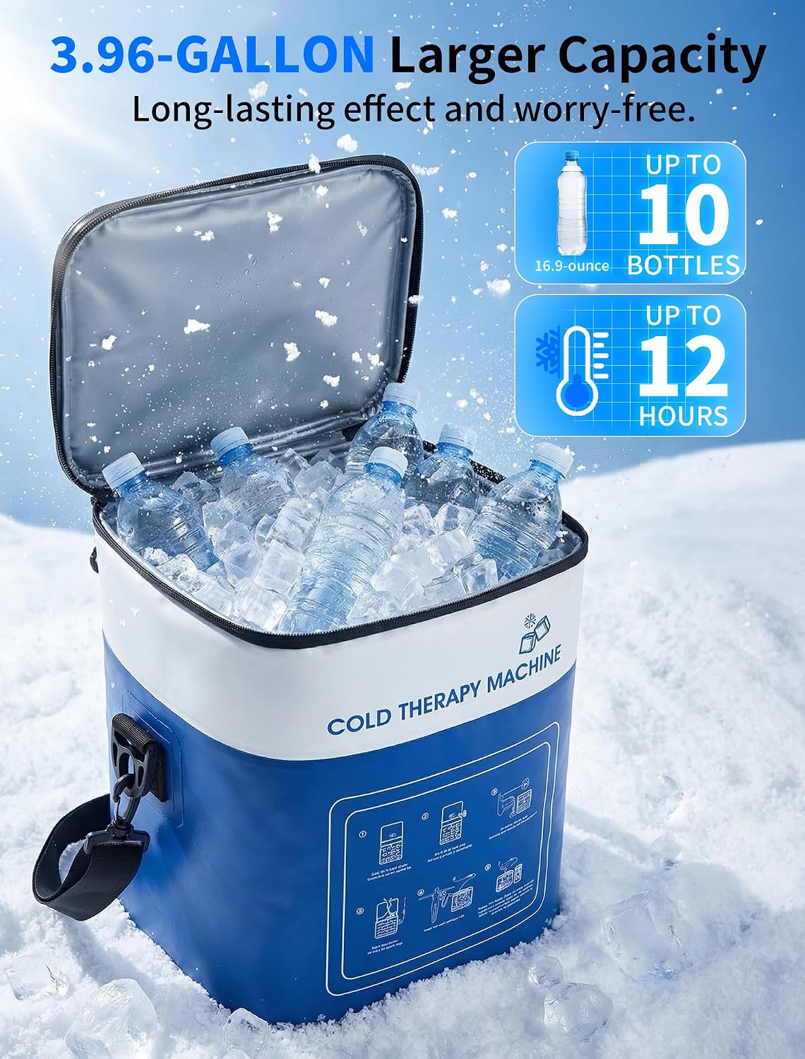 Ankle Foot Ice Pack Wrap for Cold Therapy Machine, Replacement Pad Only for Cryotherapy Unit, Cold Water Therapy for Plantar Fasciitis Relief, Post-Surgery & Injury Recovery - Universal Connector