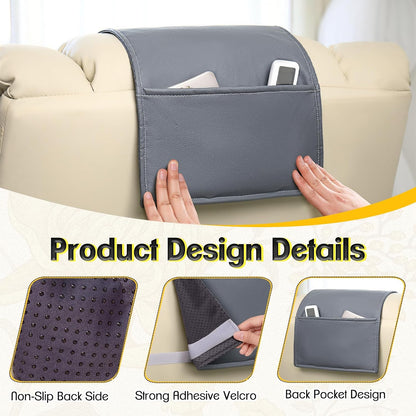 1 MIDDLE ONE Recliner Pillow, Memory Foam Head, Headrest and Neck Pillow for Recliner Chair, Small Neck Support for Office Chair (Grey)