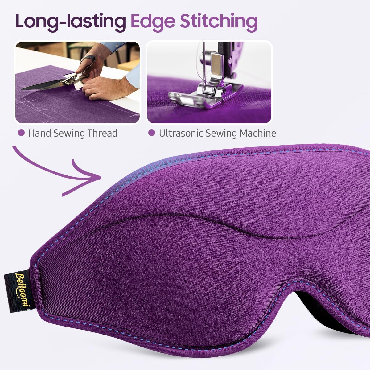 BeHoomi Sleep Mask, Premium Eye Mask for Sleeping, Total Blackout, Super Soft Comfort, Adjustable Fit, Upgraded 3D Ergonomic Designed Sleeping Mask for Home, Office, Travel, Meditation, Yoga, Pink