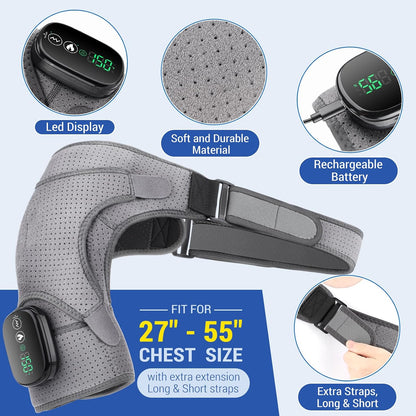 Shoulder Heating Pad with Massage , Shoulder Massager for Pain Relief