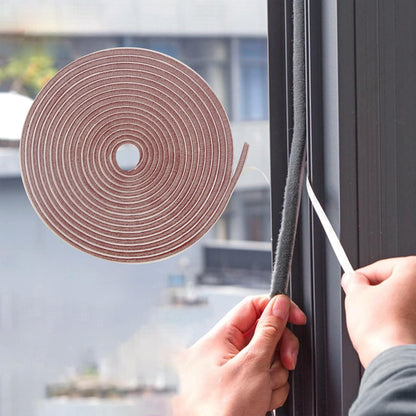 Bruiefpap 39.4FT Weather Stripping for Doors and Windows, Self-Adhesive Soundproofing Door Seal, Door Insulation for Sliding, Exterior, Frames and Front, 0.35'' Wide x 0.35'' Thick, Grey