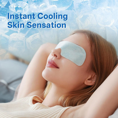 Disposable Cooling Eye Mask for Puffy Eyes, Cold Eye Mask for Eyes Tension Stress Relief, Eye Ice Pack for Cold Compress, 10 Packs