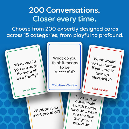 200 Family Conversation Cards for Kids, Teens & Adults - Question Card Game