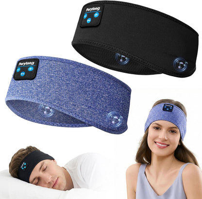 Perytong 2 Pack Sleep Headphones, Sleeping Headphones | Bluetooth Headband with Ultra-Thin HD Stereo Speaker, Wireless Headphone for Sports, Insomnia, Yoga, Air Travel, Meditation