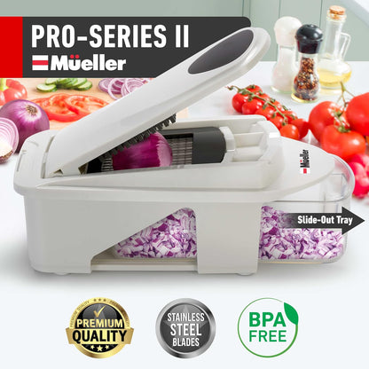 Mueller The Real Original Pro Vegetable Chopper & Mandoline Slicer, 10-in-1 | since 2013, 8 Blade Food Veggie Chopper, Onion Vegetable Cutter with Container, Kitchen Gadgets & Essentials