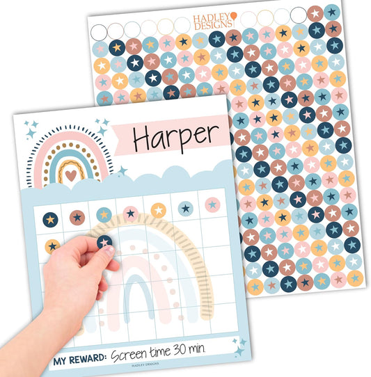Sticker Chart for Kids Behavior at Home and Back to School Reward Charts | Unicorn Behavior Chart for Kids at Home, Incentive Sticker Sheets for Children Behavior, Star Chart for Rewards