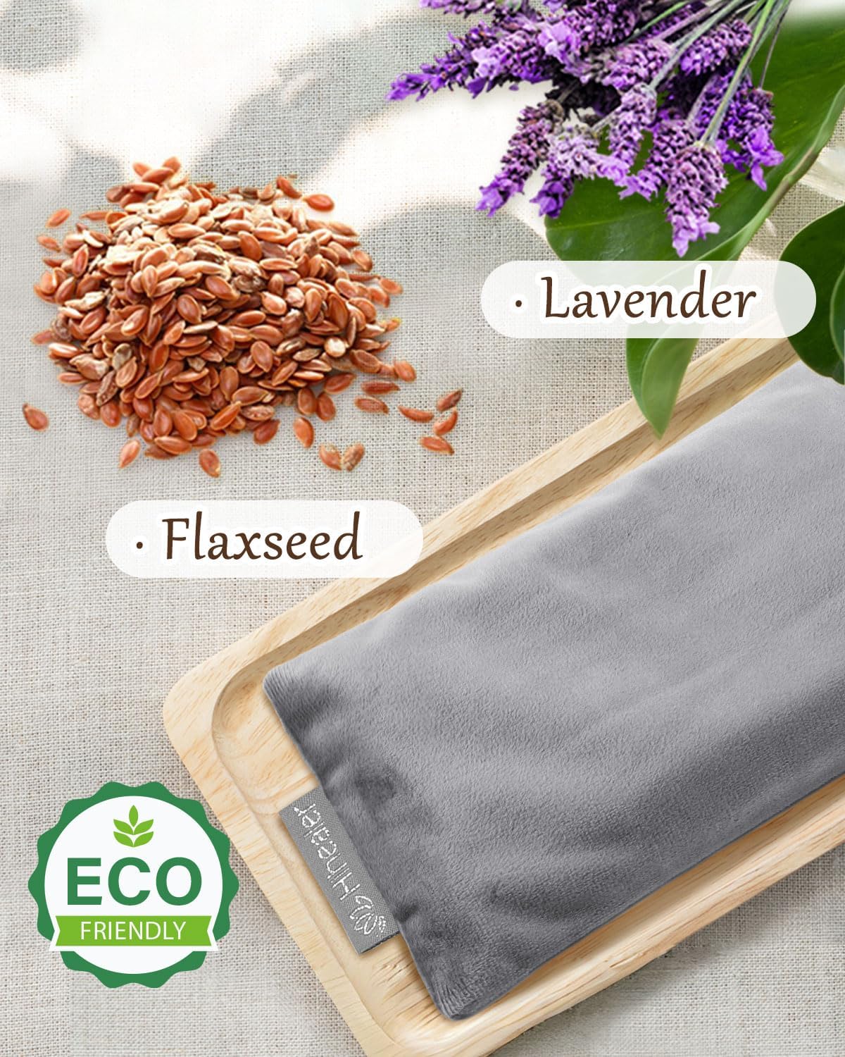 Lavender Eye Pillow for Relaxation, Yoga, Sleep – Weighted Eye Mask for Headache, Sinus, Aromatherapy Moist Heat Compress, Meditation Accessory, Relaxation Gift for Women (Purple)