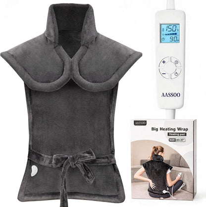 Graphene-Infused Heating Pad for Neck Shoulder and Back,Large Heating Pad for Women Men Dad, Weighted Electric Neck Shoulders Heat Pad for Pain Relief, ETL Certified