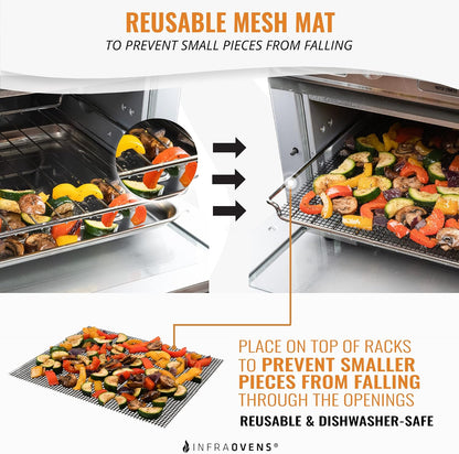 Toaster Oven Air Fryer Reusable Mats Accessories 9 x 11, Silicone Liner, Drip Mat (3pcs) Compatible with Cuisinart, Emeril Lagasse, Gowise, Breville + More, Convection Accessories, Electric Oven Rack