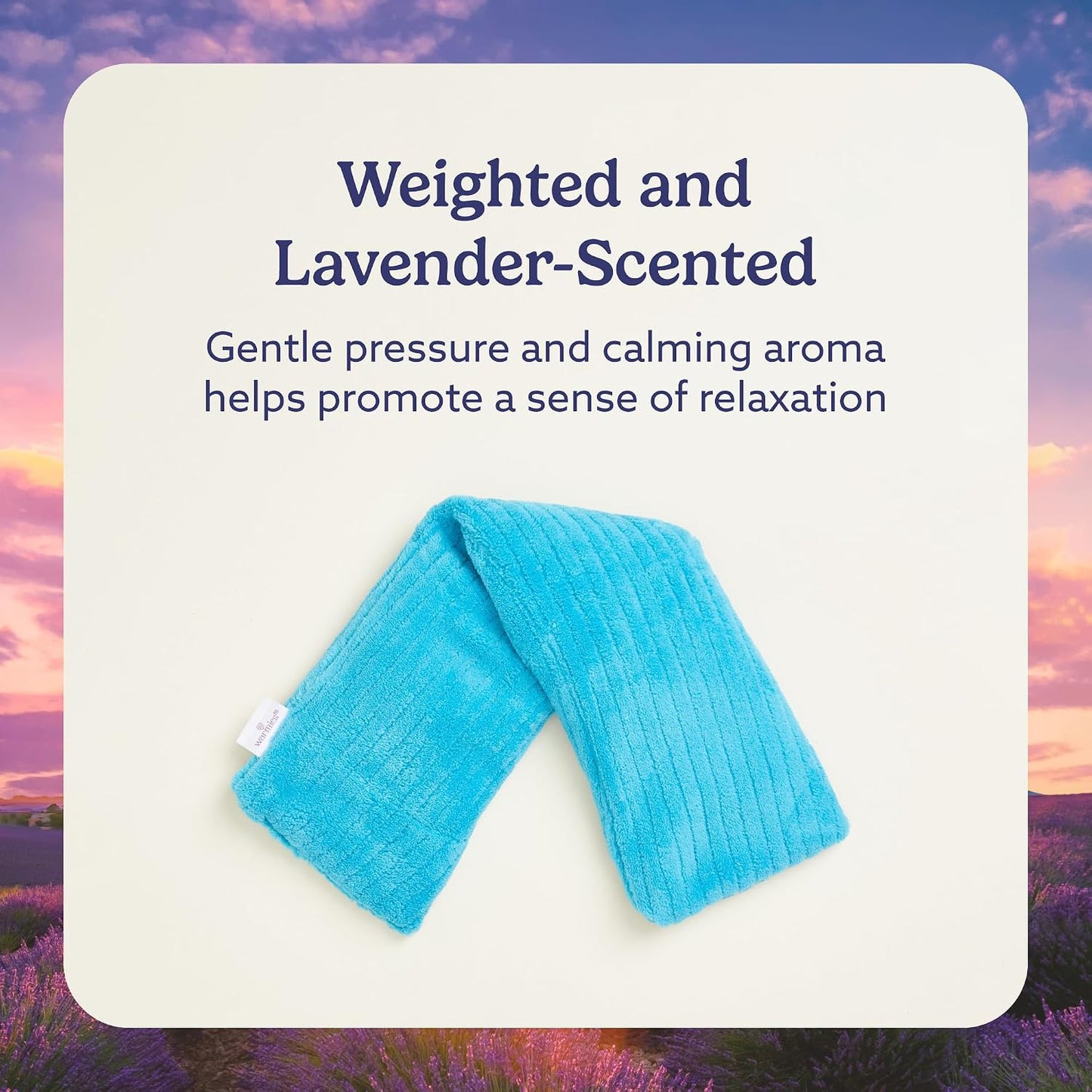 warmies Hot-Pak Microwavable Neck Wrap - Soothing Warm Compress with Scented Lavender - Cooling Neck Warmer for Relaxation - Microwave Heating Pad for Aches & Pains - Gray, Soft Cord, Pack of 1