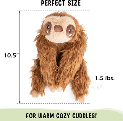 Bunny Microwavable & Weighted Stuffed Animals - 1.5 Lbs Unscented Heating Pad for Period Cramps Pain Relief and Anxiety, Cute Bunny Plush Toys Gifts for Women Girls Adults and Kids by Happy Fuel