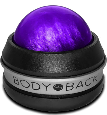 Body Back Massage Roller Ball - Body & Neck Massager for Muscle Recovery | FSA Eligible 360° Rolling Ball Massager For Sore Muscles, Handheld Massage Roller Ball For Full Body Tension Relief, Purple
