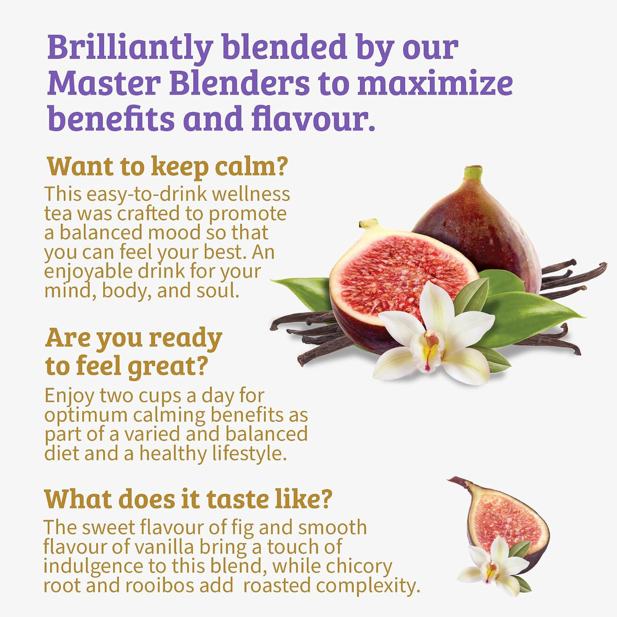 Twinings Adaptogens Calm Ashwagandha Fig & Vanilla Tea Bags (1 Pack)