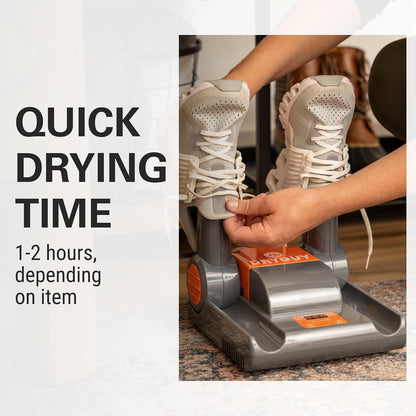 DryGuy Shoe, Boot, Garment & Gear Electric Dryer, Quick Drying for Ski, Work, Sports Equipment – Energy Efficient, Odor Eliminating Design, Home or Garage Use,4 Port, Heat + Fan (Dry time: 1-3hrs)