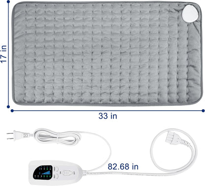 Electric Heating pad for Back Neck Shoulder Knee Arms Legs- Electric Heat Pads with 6 Heat Settings & Auto Shut Off Heat Heating Pad for Birthday Mother Father Girl Men Women