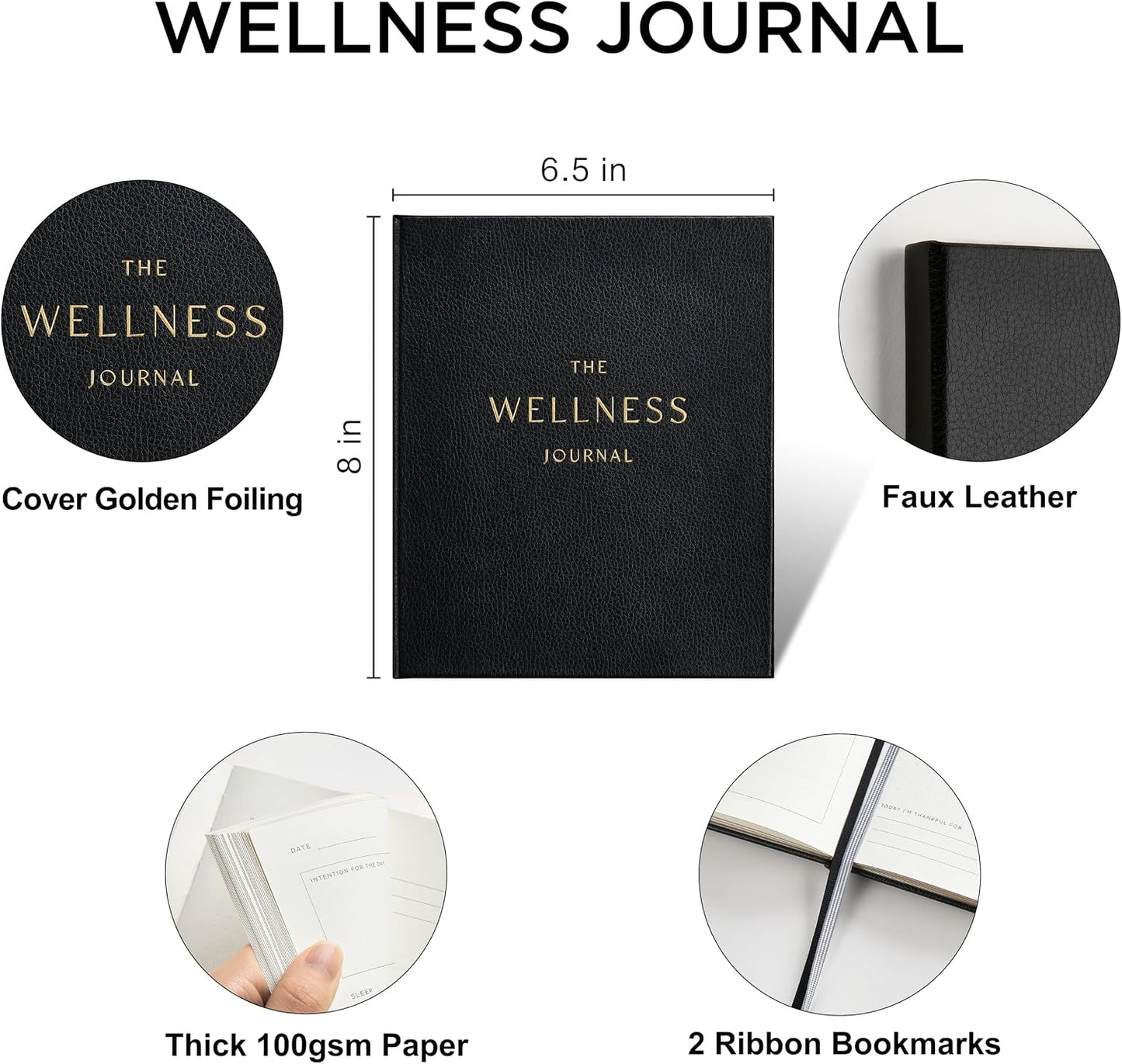 And Per Se Wellness Journal, Self Care & Daily Journal for Women, Mental Health Planner with Habit Tracker, Diet & Goals, Undated, Gift-Ready (Original Beige)
