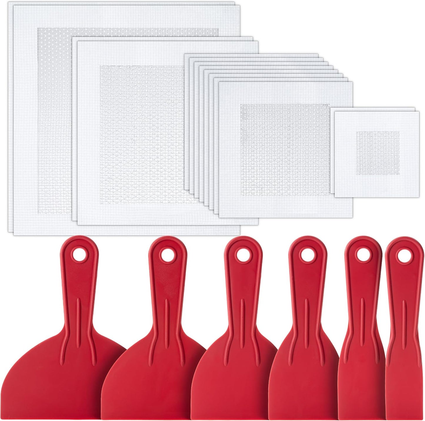 Bates- Drywall Repair Kit, 16 pcs, Aluminum Wall Repair Patch Kit | for Wall Hole Repair, Sanding and Patching