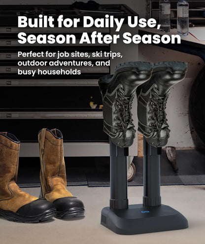 Everlasting Comfort Boot Dryer for Work Boots, Quiet Shoe Dryer, Standard | Portable Shoe Dryer, Compact Design, For Boots, Sneakers, Gloves & Winter Gear, Shoe Warmer, Glove Dryer, Everyday Use