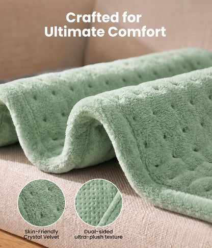 Electric Heating Pad for Back, Cramps, Shoulder, Moist & Dry Heat, 12"x24"