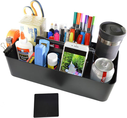 Portable Caddy American Made, DIY Dividers, 8 Compartments, Supply Organizer, Portable Tote Basket with Handle Storage Organizer Bathroom, Office, Crafts, or School Supplies