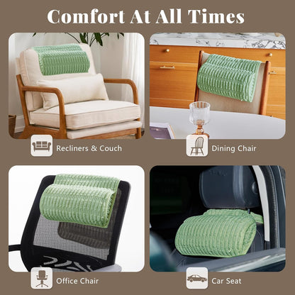Headrest and Support Pillow,Recliner Pillow for Neck, Head, or Foot for Office or Massage Chairs, Neck Pain Relief and Cervical Support. Nonslip, Zipped Cover.(Cream, 5.5" Wx13 Lx3 H)