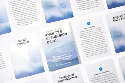 The School of Mindfulness- Mindfulness Coping Skills Series Deck, for Depression and Anxiety, Anger Management, and Cravings and Triggers (Anger Management)