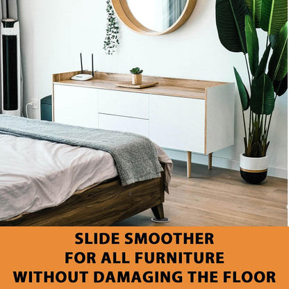 8 Pieces Furniture Sliders, 9 1/2" Sliders for Carpet Hardwood Floors Large Heavy Furniture, Reusable Heavy-Duty Gliders Movers Plastic Moving Pads Protectors (8 PCS 9 1/2" Beige)