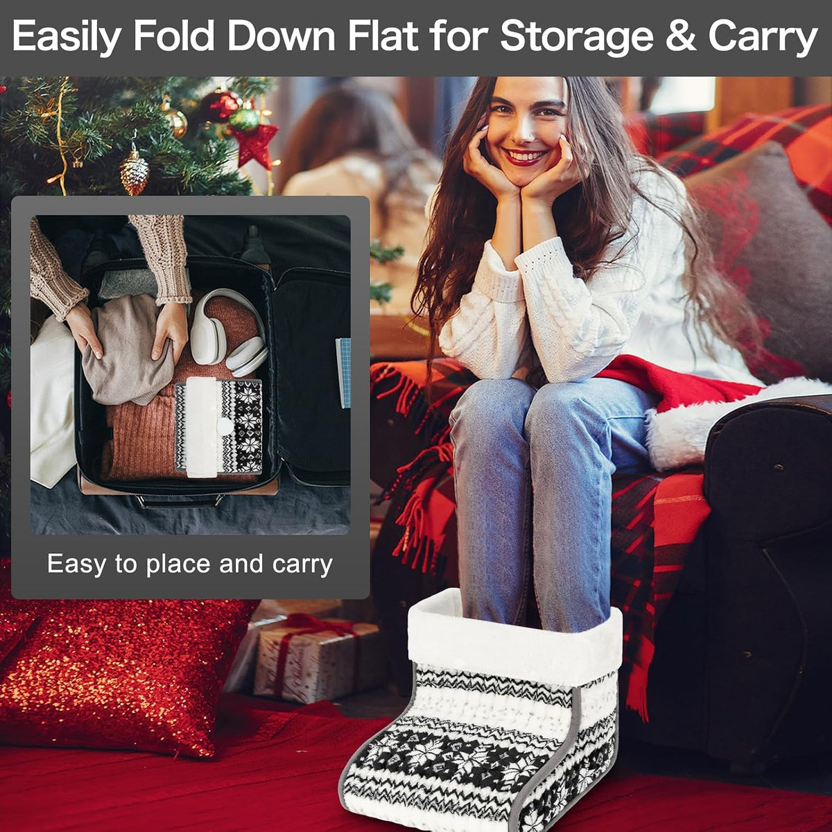 CYFIE Foot Warmer Under Desk - Electric Heating Pad for Women Men