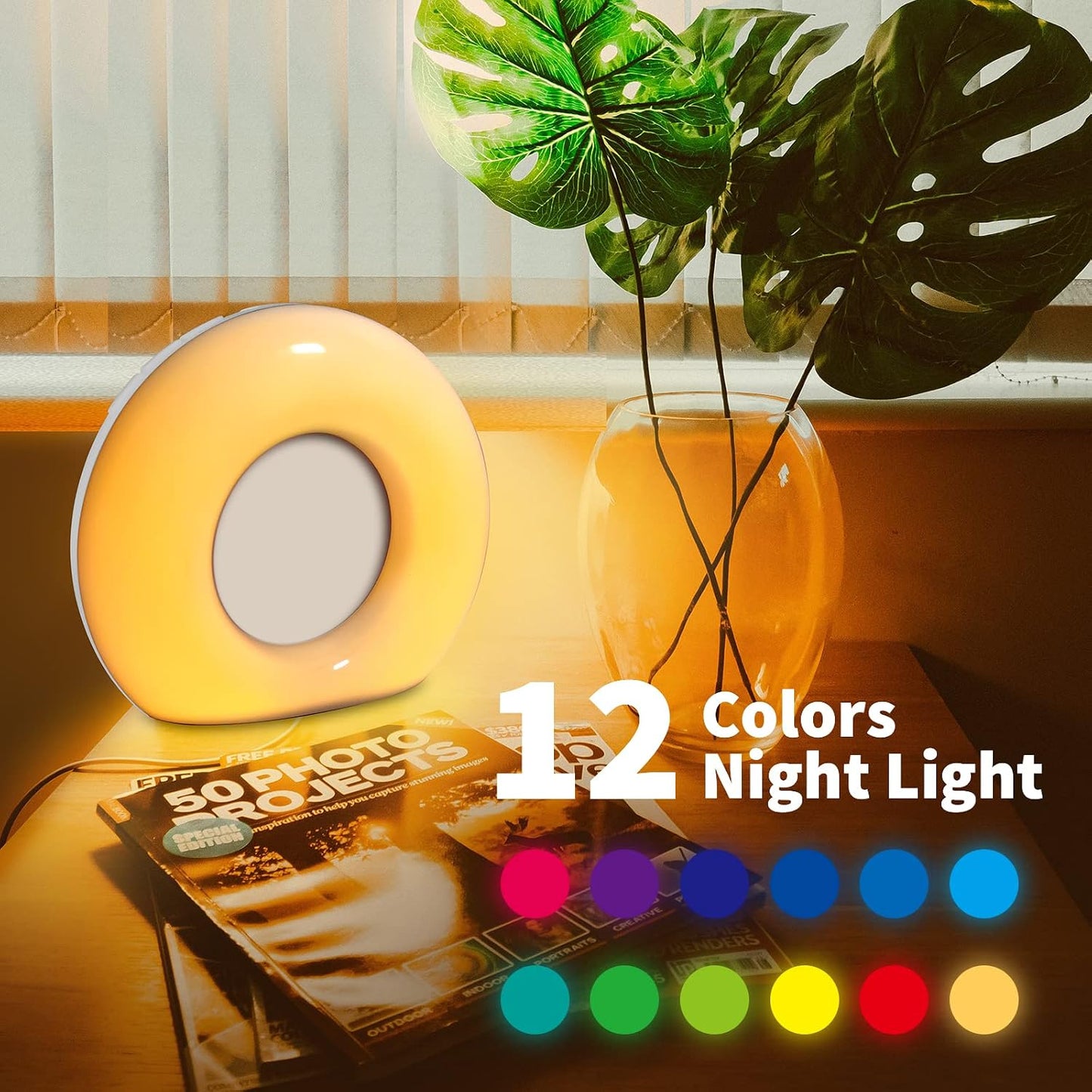 DailyBody Sound Machine White Noise Machine with 30 Soothing Sounds 12 Colors Night Light 32 Levels Volume 5 Timers & Memory Function Effectively Blocks Noise Ideal Sleep Machine for Baby Kids Adults