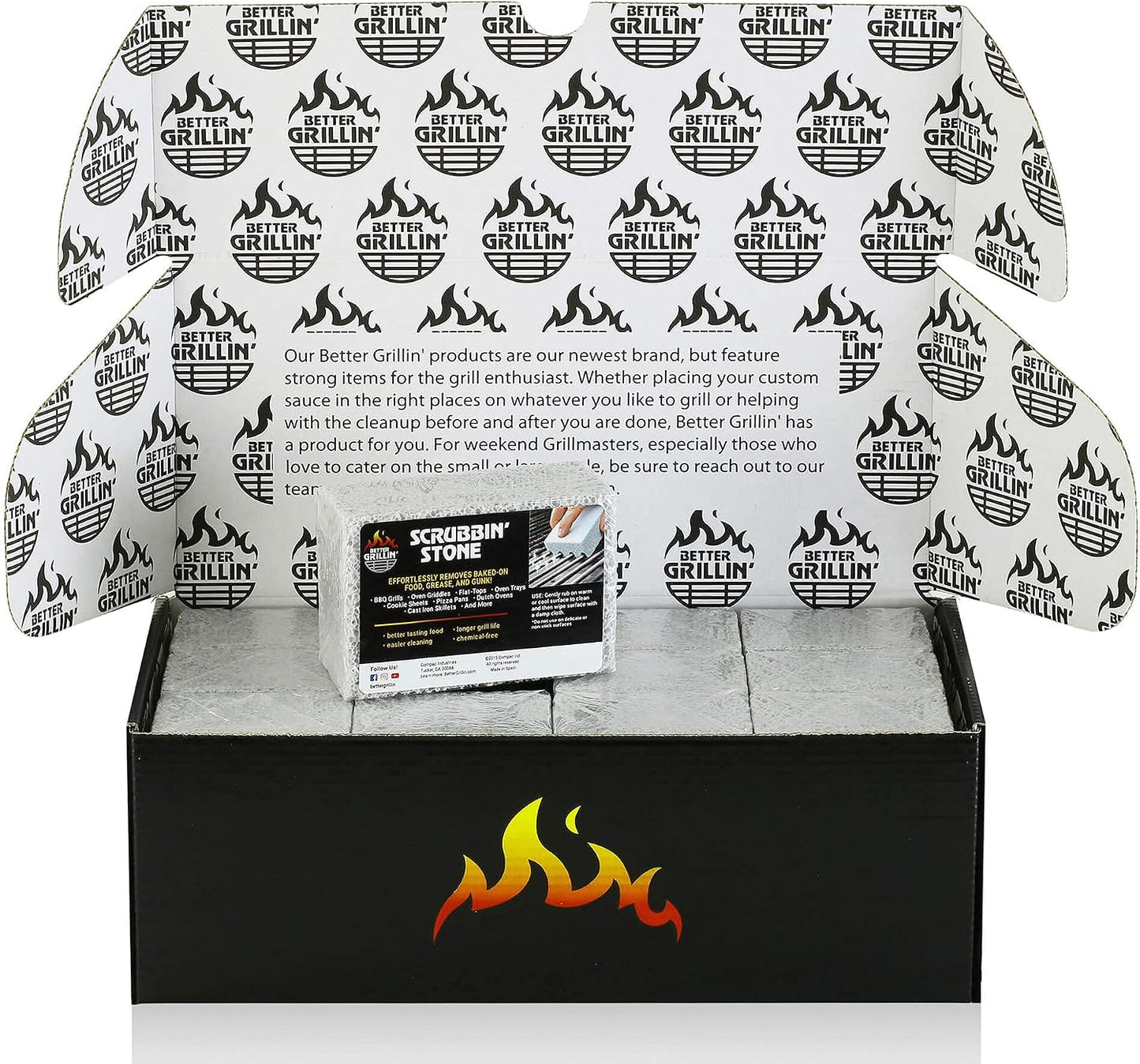 Better Grillin Scrubbin Stone Grill Cleaning Brick Block | Griddle Stone | Grill Stone Cleaning Block | Barbecue Grill Cleaner for BBQ, Griddle, & Racks