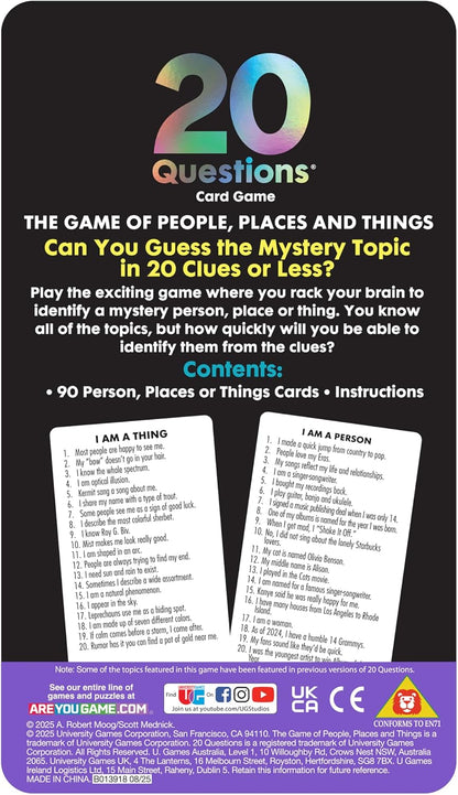 20 Questions Card Game Tin from University Games, for 2 or More Players Ages 12 and Up