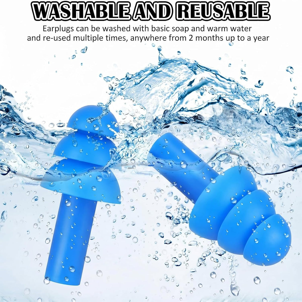 24 Pairs Black Ear Plugs Bulk NRR 29dB Reusable Silicone Ear Plugs with Plastic Cases Soft Foam Plug for Sleeping Noise Cancelling Concerts Shooting Swimming Noise Reduction