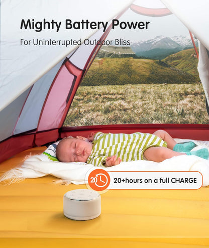 FamiSym Rechargeable White Noise Sound Machine Baby with Night Light