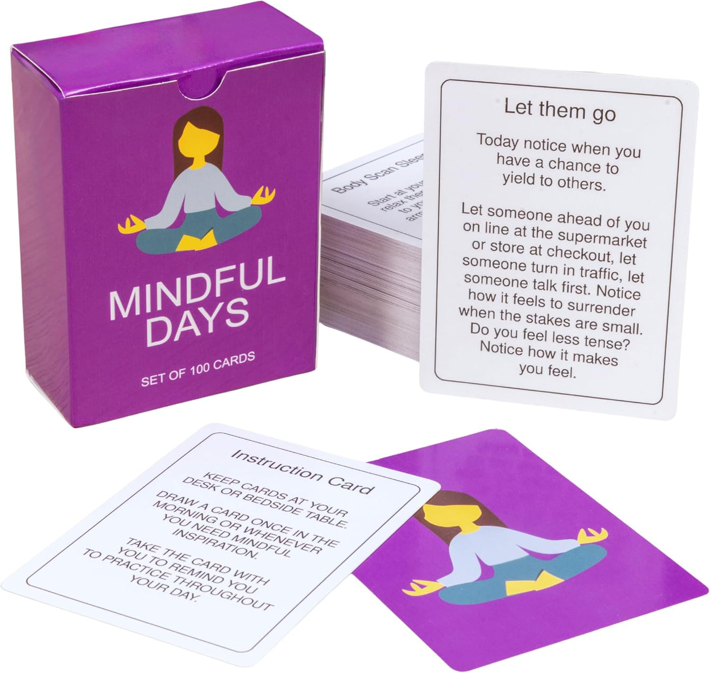 100 Mindful Work Cards – Mindfulness & Self‑Care Prompts for Professionals | Desk & Travel Deck for Stress Relief, Focus, Motivation & Well‑Being